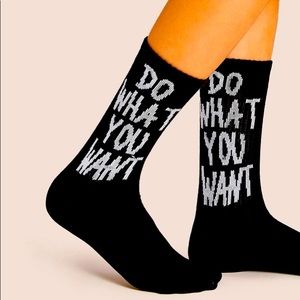 Letter Graphic Socks